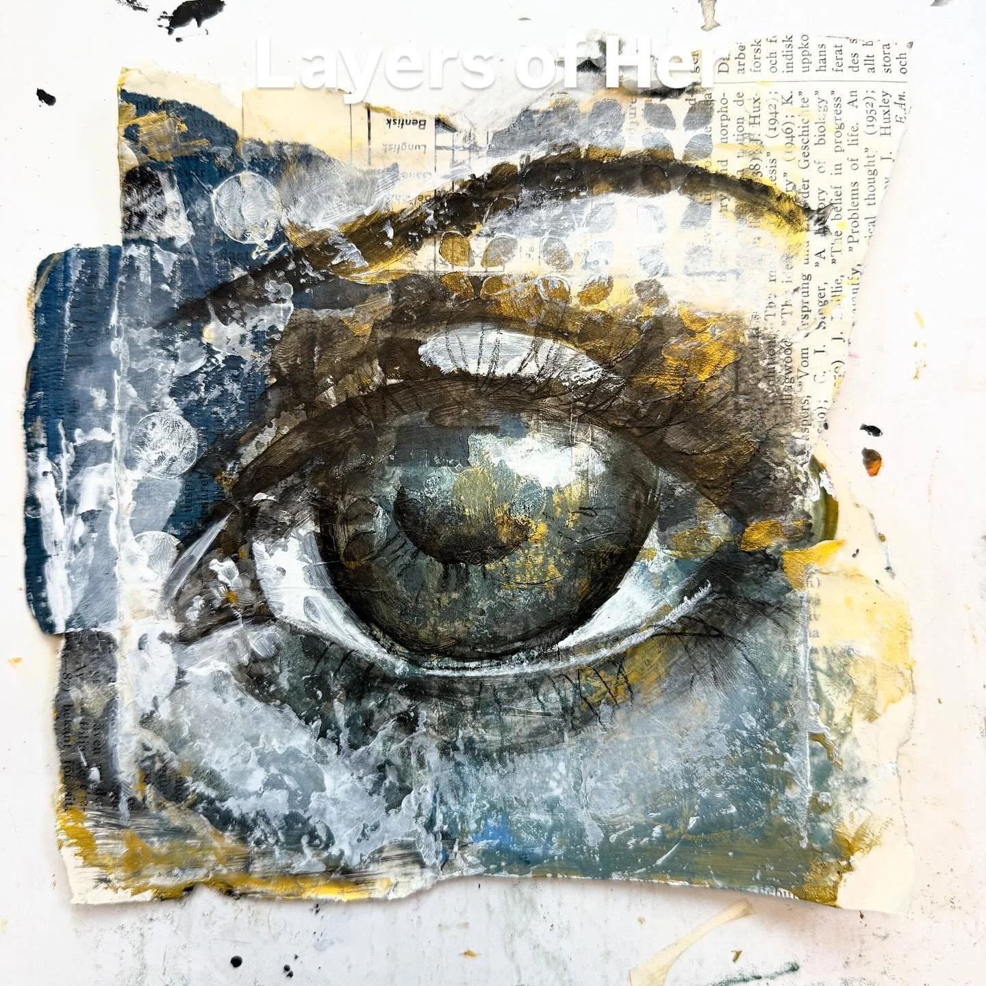 Tomorrow the last lessons of my course Layers of Her go live. I paint this eye in one of the lessons.
We have had an amazing three weeks together. We have two more live sessions to finish off the big painting. Such an amazing group! 
#painteyes #mi