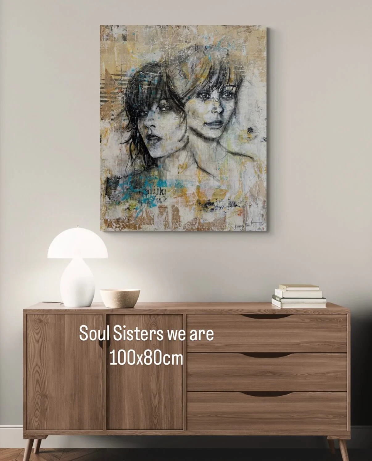 Soul Sisters we are
Mixed Media on canvas
100 x 80 cm
