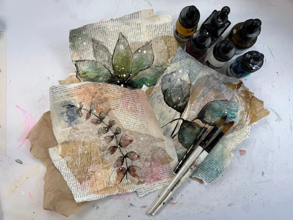 I love painting flowers - it is such a meditative process and I never really know what will emerge from the layers. Especially when I play with ink in this way.⁠
⁠
This is the March Monthly Project within Caf&eacute; Flow - the Art Club. ⁠
⁠
In this 