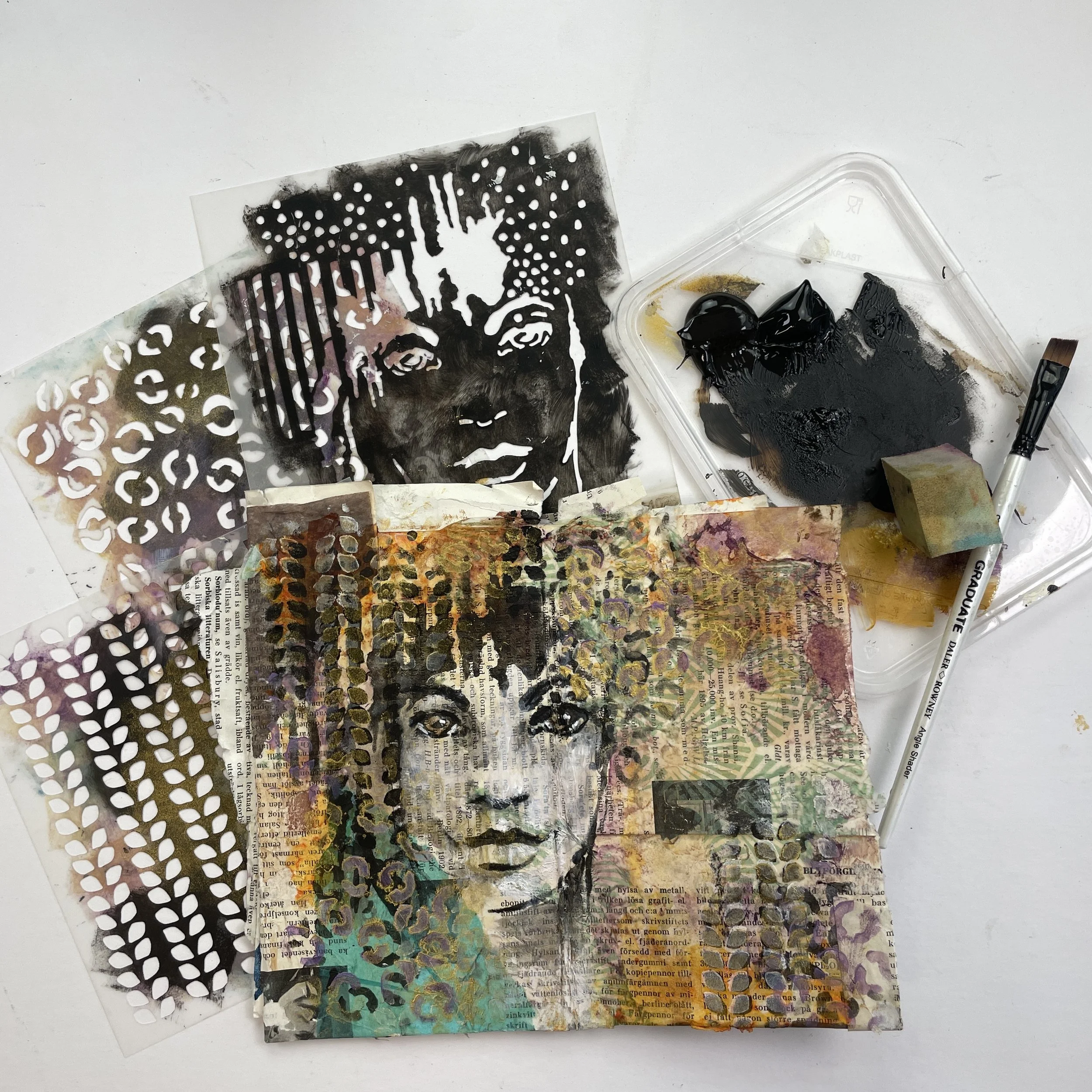 How to Use Stencils Creatively in Mixed Media Art