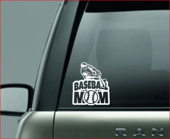 "BASEBALL MOM" Batter side view