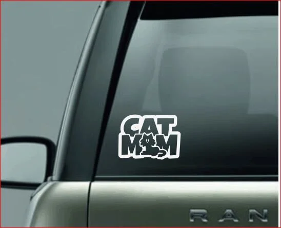 Cat Mom w/ Block Text (Long hair)