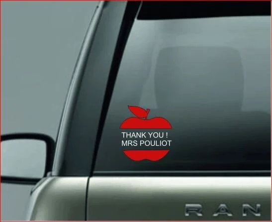 Teachers Apple  2 color "TEACHER"