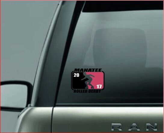 SPLIT IMAGE DECAL, Roller Skating