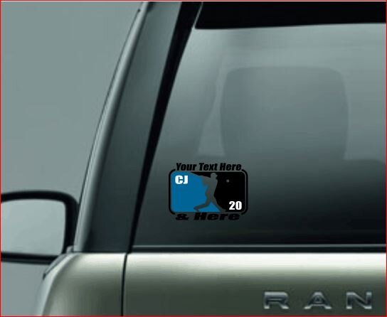 SPLIT IMAGE DECAL, Baseball