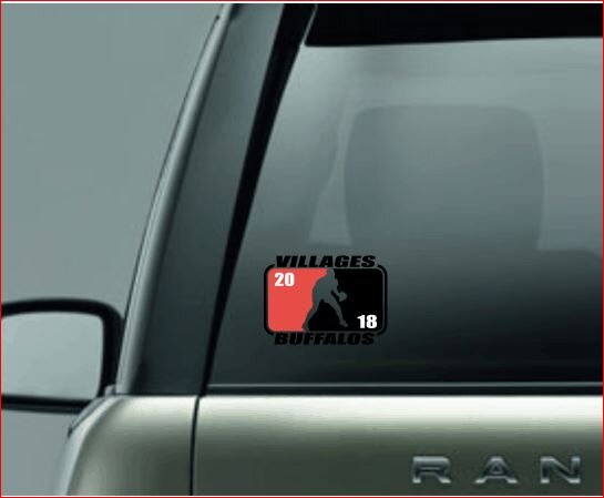 SPLIT IMAGE DECAL, Baseball