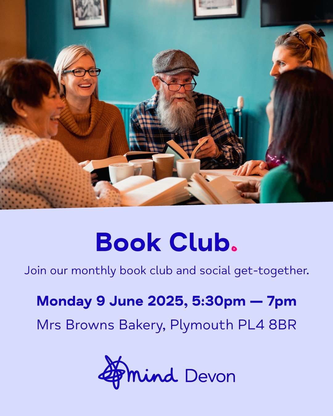 📖 Do you enjoy escaping into a book? Do you want to meet like-minded people who share your passion for reading? Join our monthly #BookClub and social evening get-together at @mrsbrownsbakes!

📆 Monday 9 June 2025
⏰ 5:30pm &mdash; 7:00pm
🗺️ Mrs Bro