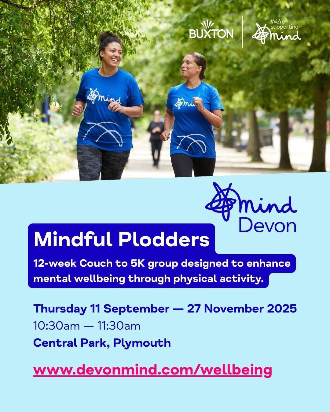 𝗠𝗶𝗻𝗱𝗳𝘂𝗹 𝗣𝗹𝗼𝗱𝗱𝗲𝗿𝘀: New 12-week Couch to 5K group in #Plymouth! 👟

Are you looking to start running but not sure where to begin? Want some friendly faces to keep you company?

&bull; No experience needed &bull; Walkers, joggers, and run