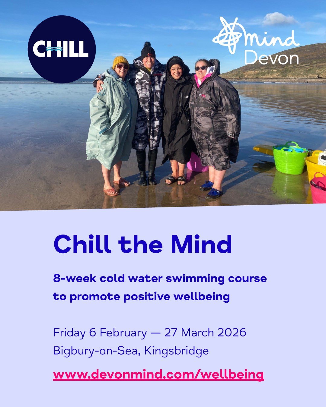 We have a new date available for our popular cold-water swimming course in collaboration with @chillsouthdevon at Bigbury-on-Sea! 🏊&zwj;♂️

During the 8-week programme, we will help support participants develop an open water swimming practice they c