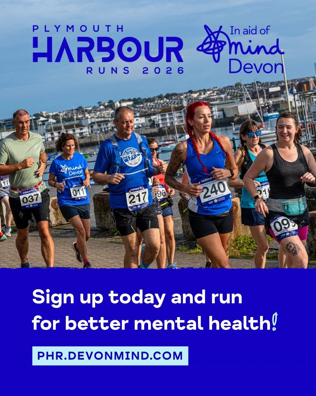 Registrations for the 𝗣𝗹𝘆𝗺𝗼𝘂𝘁𝗵 𝗛𝗮𝗿𝗯𝗼𝘂𝗿 𝗥𝘂𝗻𝘀 𝟮𝟬𝟮𝟲 in aid of Devon Mind are now open! 😍😍😍

We're absolutely thrilled to announce that registrations are now open for our two community running events taking place later this year