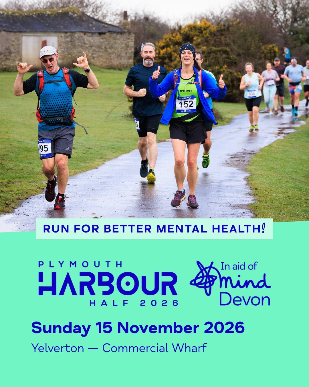 𝗧𝗵𝗲 𝗣𝗹𝘆𝗺𝗼𝘂𝘁𝗵 𝗛𝗮𝗿𝗯𝗼𝘂𝗿 𝗛𝗮𝗹𝗳 𝗶𝗻 𝗮𝗶𝗱 𝗼𝗳 𝗗𝗲𝘃𝗼𝗻 𝗠𝗶𝗻𝗱 𝗶𝘀 𝗯𝗮𝗰𝗸! 🏃&zwj;♂️🏃&zwj;♀️🏃

We are delighted and grateful for the amazing response to the return of our popular community half-marathon &mdash; early bird t