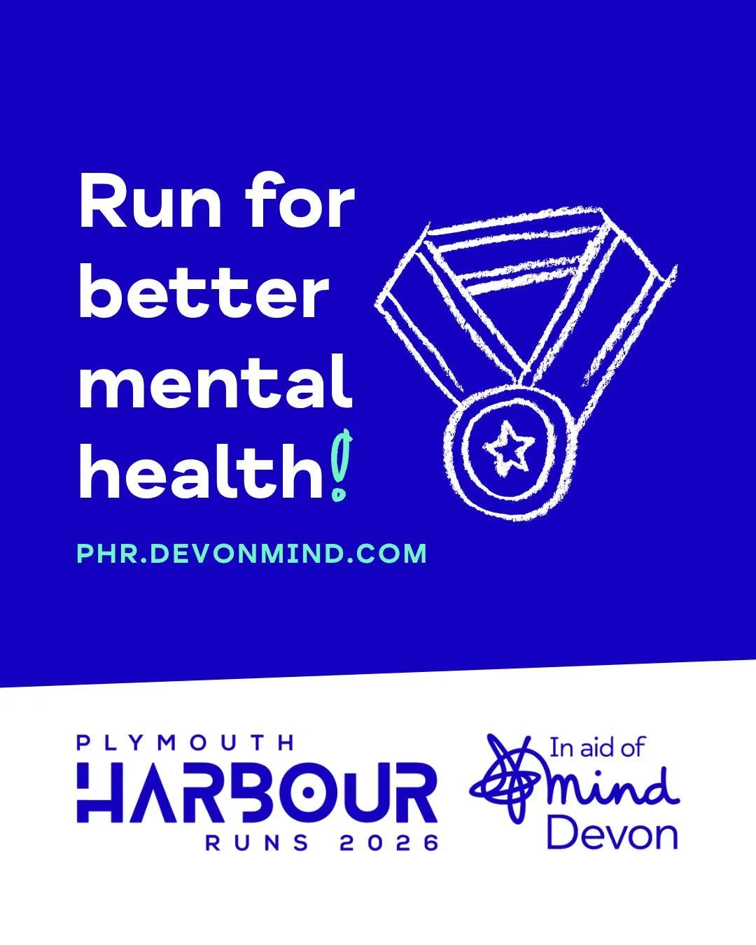 Sign up today for the 𝗣𝗹𝘆𝗺𝗼𝘂𝘁𝗵 𝗛𝗮𝗿𝗯𝗼𝘂𝗿 𝗥𝘂𝗻𝘀 in aid of Devon Mind! 🎖️

𝟭𝟬𝗞: 𝗦𝘂𝗻𝗱𝗮𝘆 𝟮𝟳 𝗦𝗲𝗽𝘁𝗲𝗺𝗯𝗲𝗿 𝟮𝟬𝟮𝟲
Mount Batten &mdash; Commercial Wharf, &pound;25 Standard Entry

𝗛𝗔𝗟𝗙: 𝗦𝘂𝗻𝗱𝗮𝘆 𝟭𝟱 𝗡𝗼𝘃𝗲𝗺𝗯?