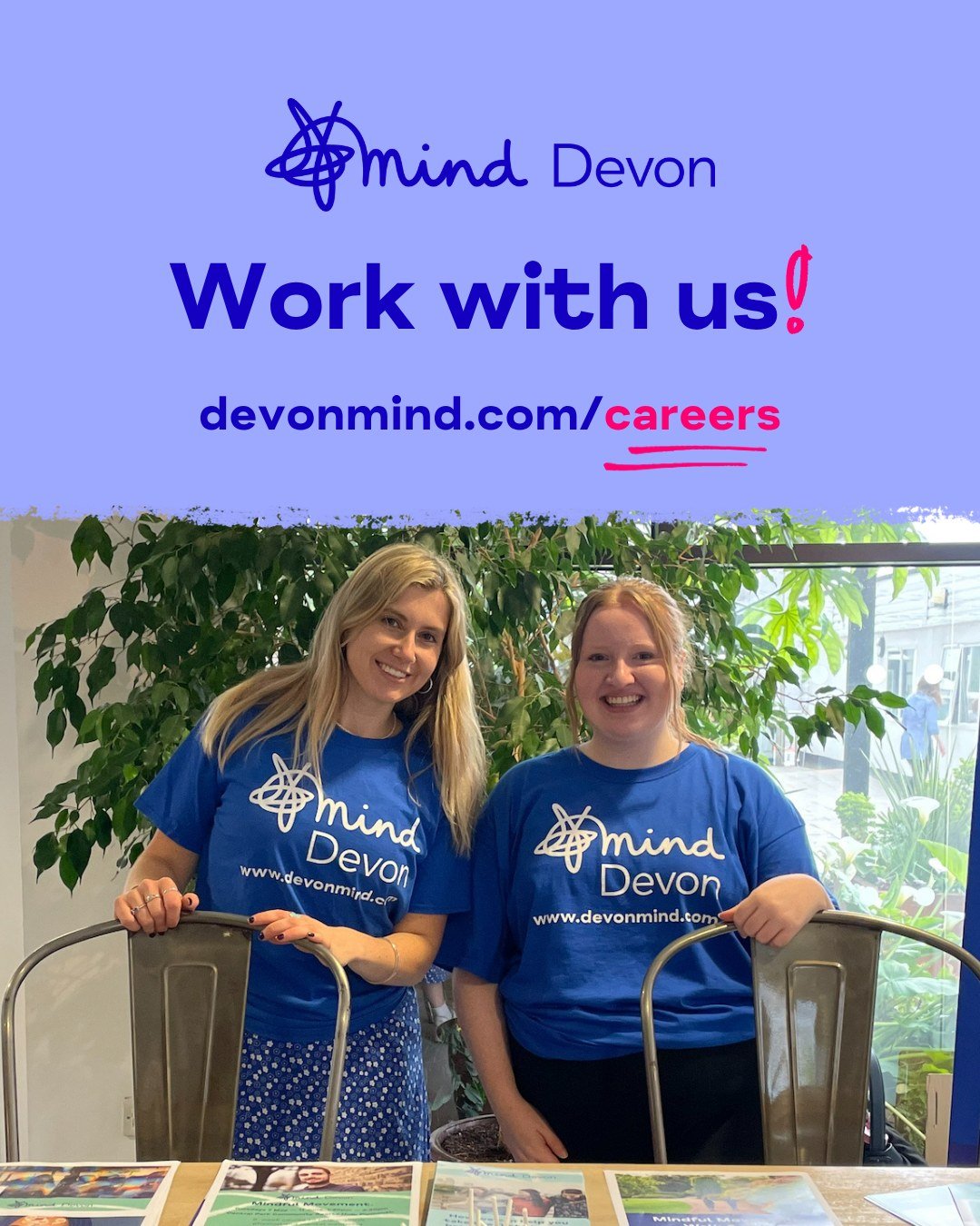 We&rsquo;re hiring! 💙

We&rsquo;re currently recruiting for three roles at Devon Mind:

● Business Support Assistant
● Devon Mental Health Alliance Recovery Practitioner
● Trustee

If you&rsquo;re passionate about mental health and want to make a re