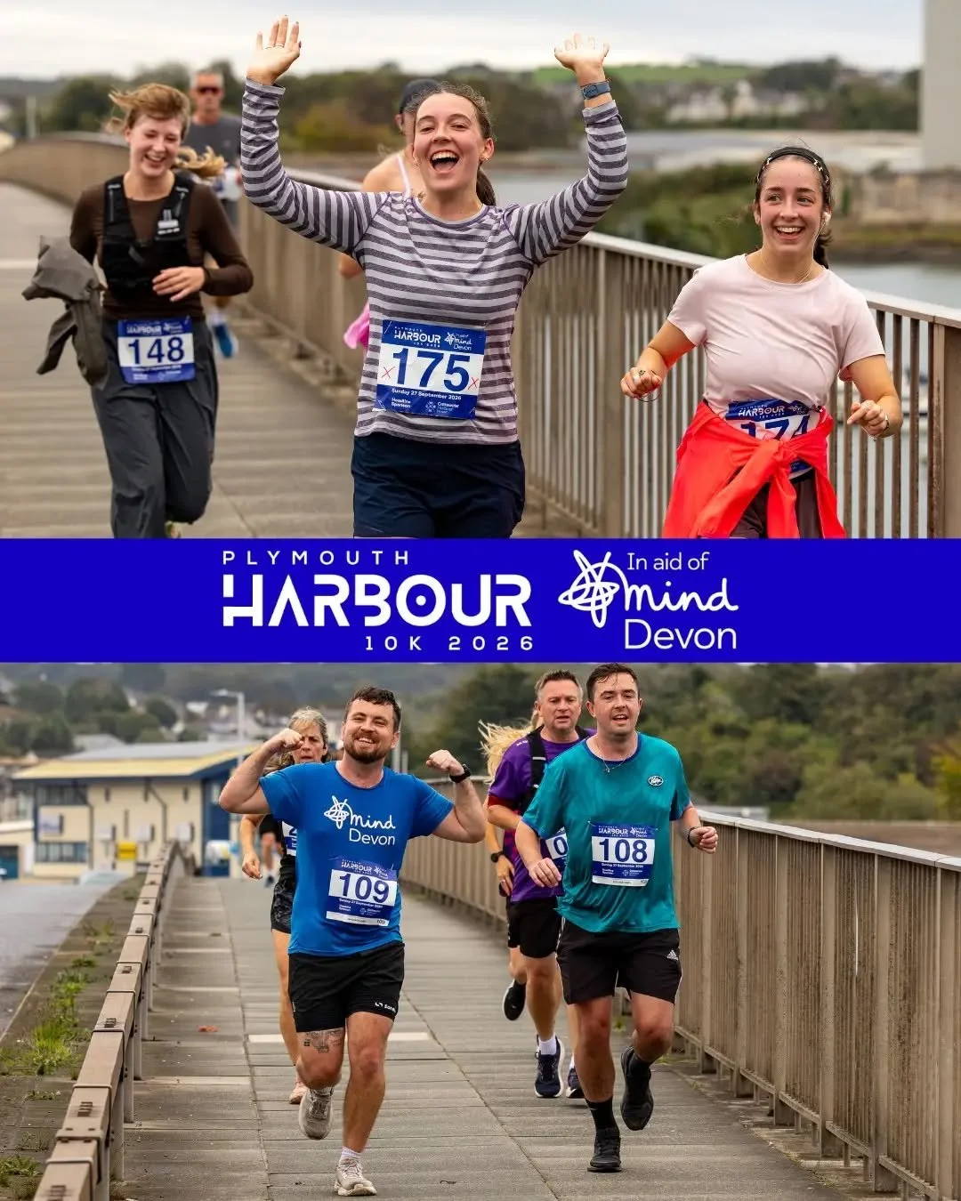 The next gallery from the Plymouth Harbour 10K is now available!

Check out our amazing #TeamDevonMind runners here: https://loom.ly/_d54QAw (link in bio)

Thank you so much to Matt Phippen for capturing the runners on Laira Bridge! 📸

Headline Spon