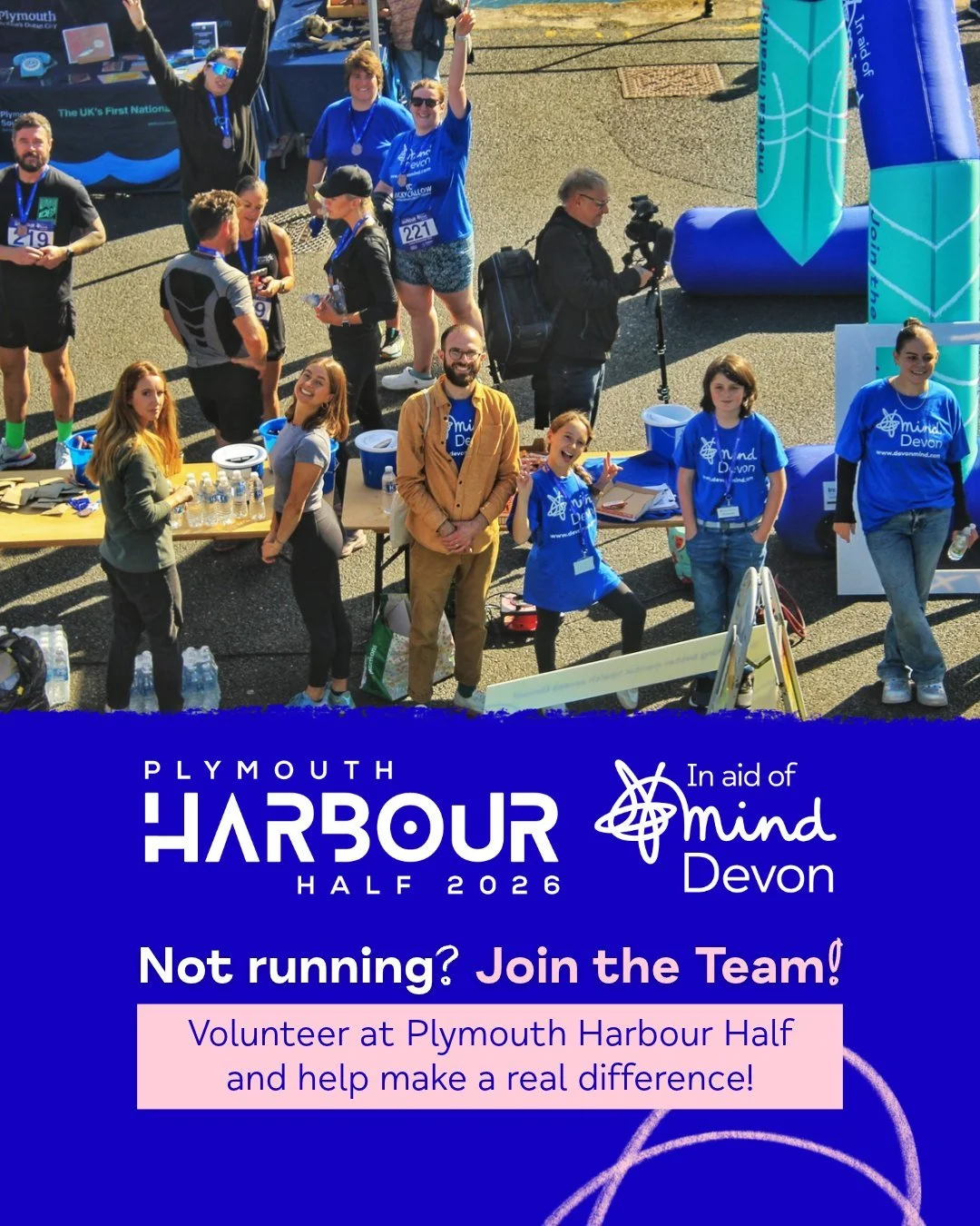 We&rsquo;re looking for an incredible team of volunteers to join #TeamDevonMind to help us bring our upcoming flagship fundraising event to life! 💙

𝗣𝗹𝘆𝗺𝗼𝘂𝘁𝗵 𝗛𝗮𝗿𝗯𝗼𝘂𝗿 𝗛𝗮𝗹𝗳: 𝗦𝘂𝗻𝗱𝗮𝘆 𝟭𝟱 𝗡𝗼𝘃𝗲𝗺𝗯𝗲𝗿 🏃&zwj;♀️

Our events s