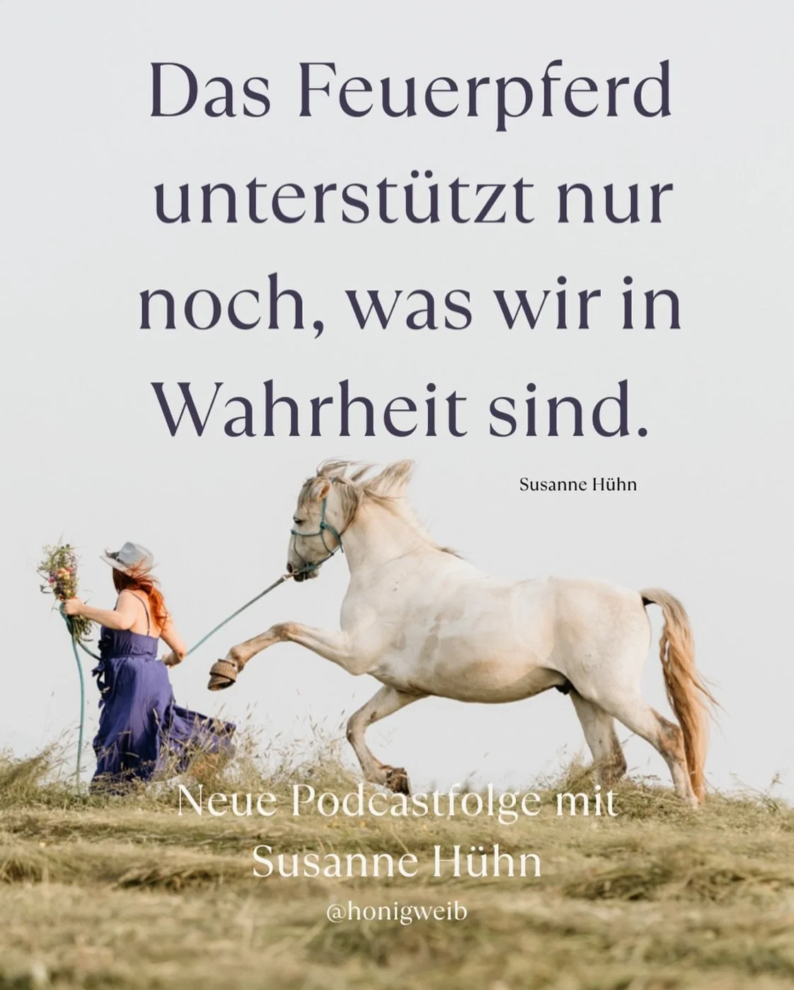 ✨&bdquo;Alles, was wir getan haben, um unseren Schmerz nicht zu sp&uuml;ren, will jetzt gehen.&ldquo;- Und worum es in der Energie des FEUERPFERDS wirklich geht 

》NEUE FOLGE IM HONIGWEIB PODCAST mit der wunderbaren Autorin und Mentorin Susanne H&uum