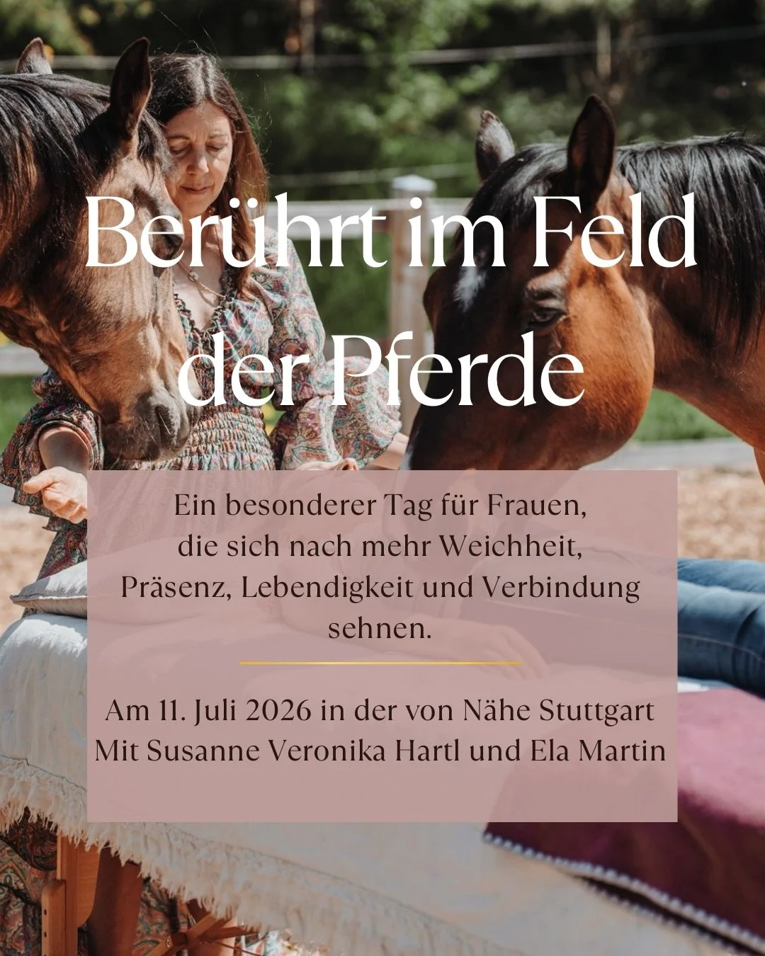 ✨ BER&Uuml;HRT IM FELD DER PFERDE ✨am 11. Juli auf dem Herz-Wurzel-Hof bei Stuttgart

Vom Tragen ins Gehaltensein.

Vielleicht bist du gar nicht ersch&ouml;pft, weil du zu viel tust.

Vielleicht bist du ersch&ouml;pft, weil du schon viel zu lange all