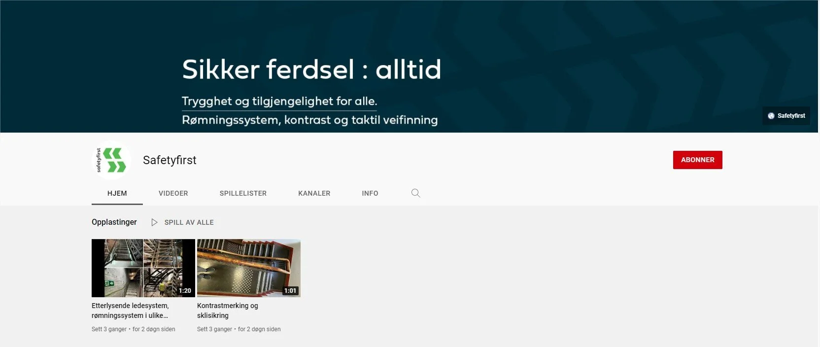 Safetyfirst YouTube-kanal