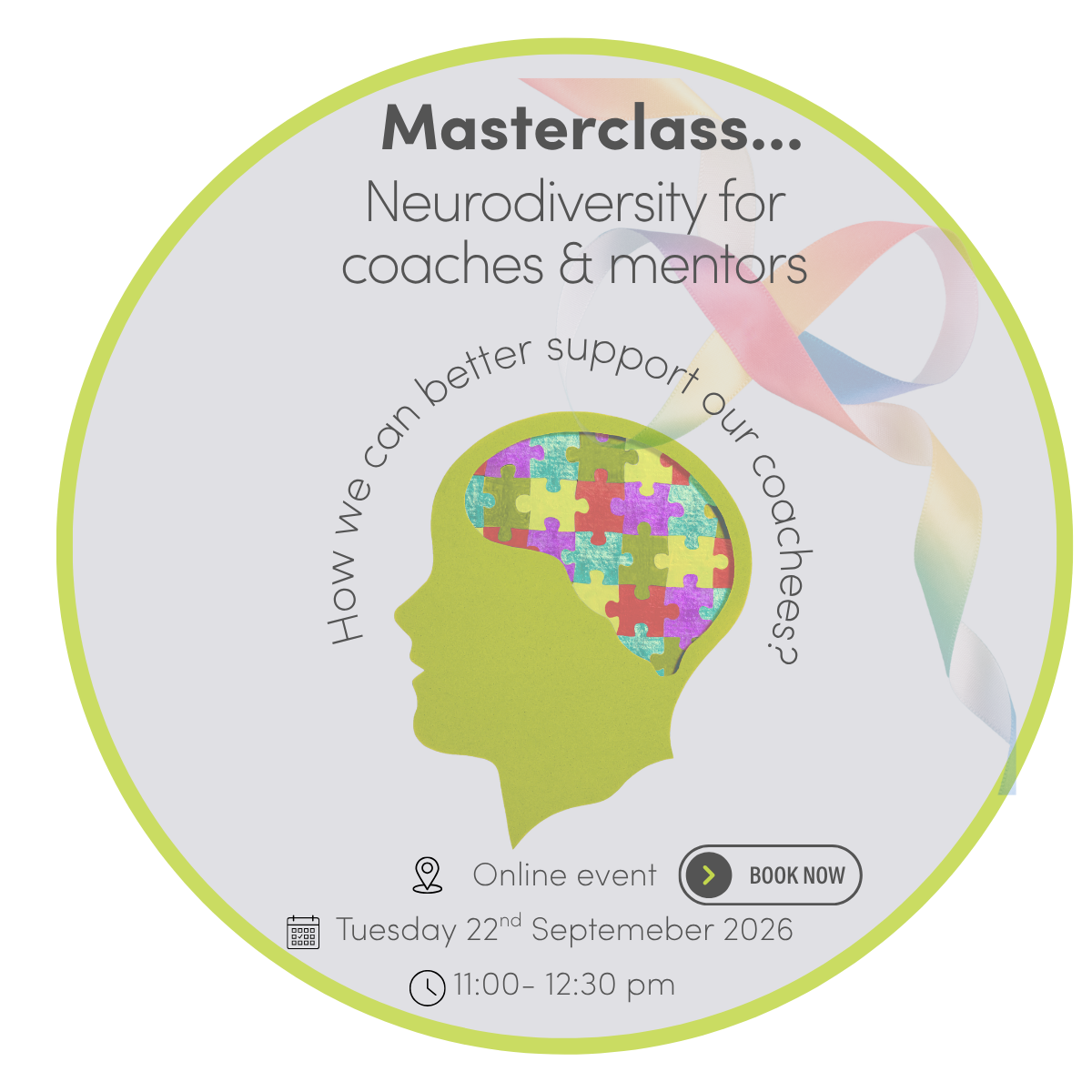 Masterclass - Neurodiversity for coaches and mentors | Online event | Tuesday 22nd September 2026