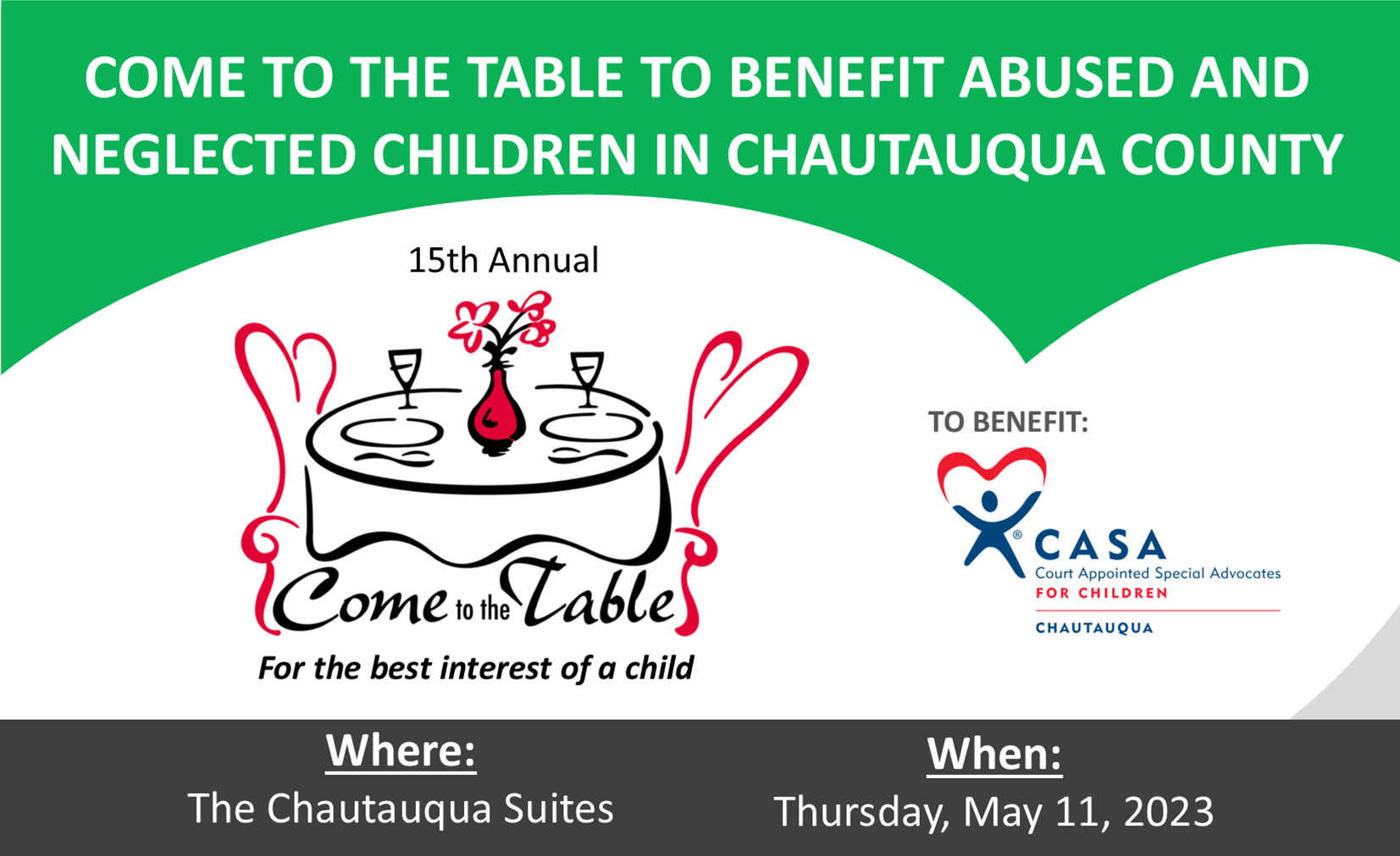 CASA of Chautauqua's 15th Annual Come to the Table