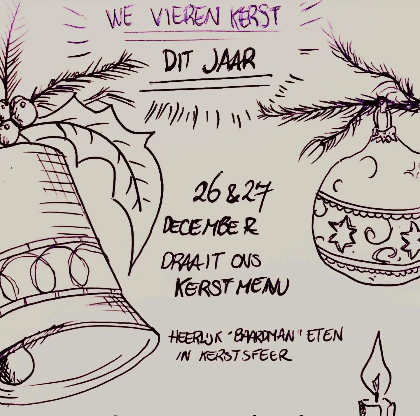 By popular demand: we gaan kerst vieren! Op tweede en "derde" kerstdag staan Hein en Raul klaar met Hierbas en Sonnema in de handen om de sfeer gelijk te zetten. Gooi baardman eten met kerst in de mixer en je krijgt heerlijkheden die 5 gang