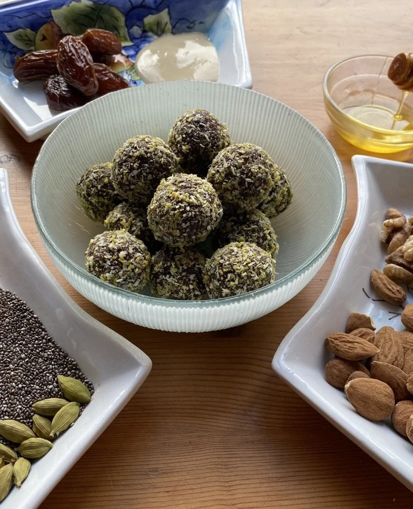 Cardamom date balls