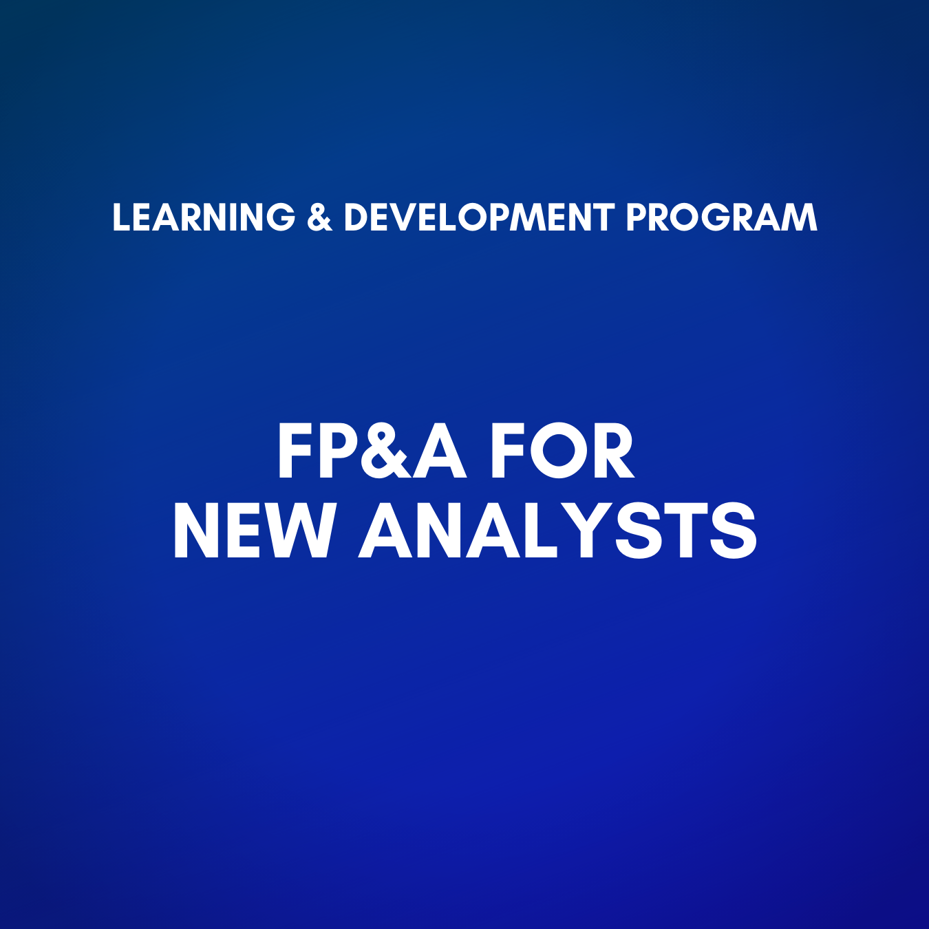 FP&A for New Analysts