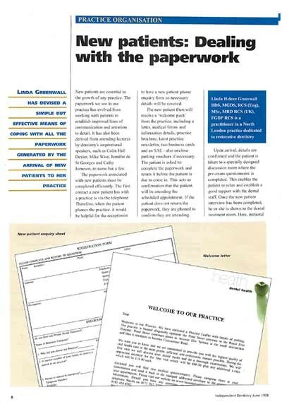 New Patients Dealing with the Paperwork