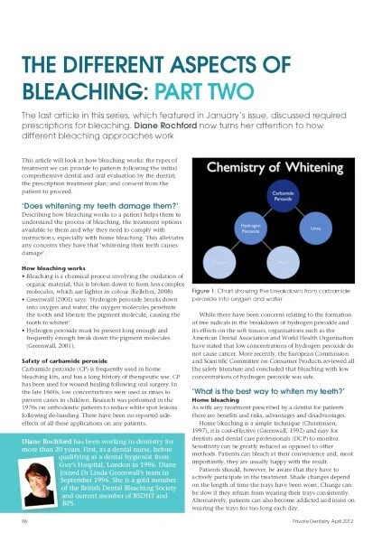 THE DIFFERENT ASPECTS OF BLEACHING: PART TWO