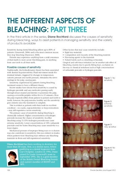 THE DIFFERENT ASPECTS OF BLEACHING: PART THREE