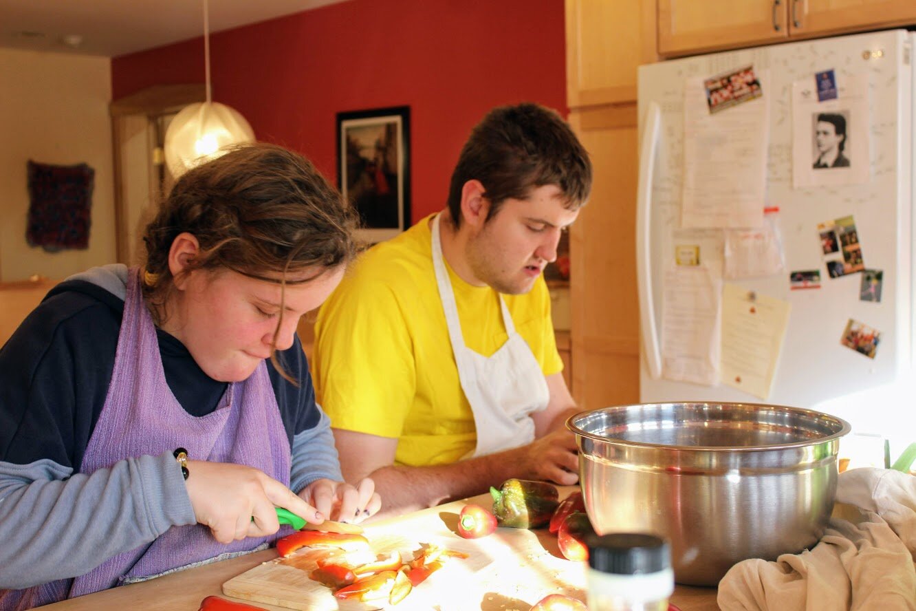 Sarah and Ben cooking.JPG