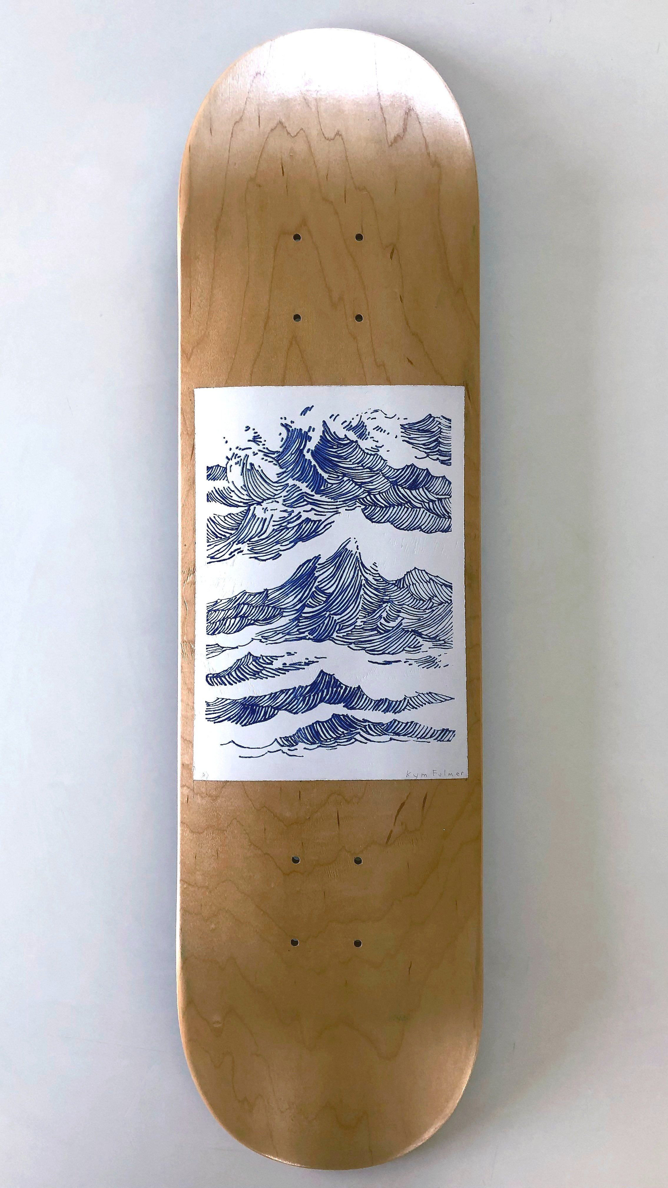 screen printed deck for Greenport Skatepark Revitalization Project Auction