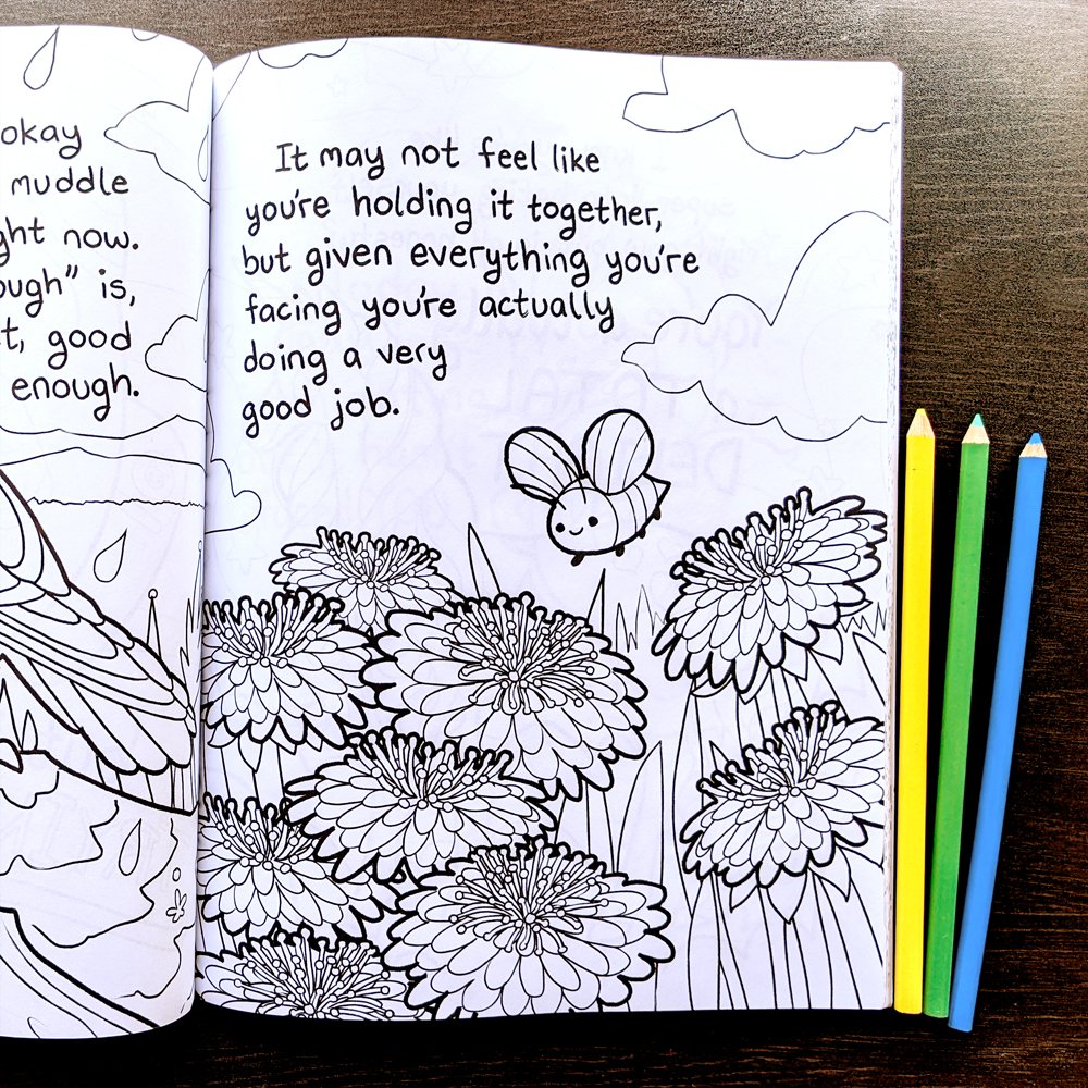 You Deserve Nice Things: Calming Coloring Pages by TheLatestKate (Spiral  Bound), Lay it Flat Publishing Group
