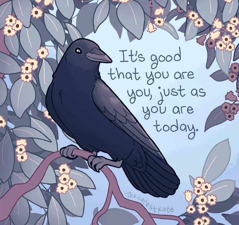 &hearts;
#mentalhealth #selflove #selfacceptance #reminder #cptsd #recovery #ravendrawing #ravenillustration