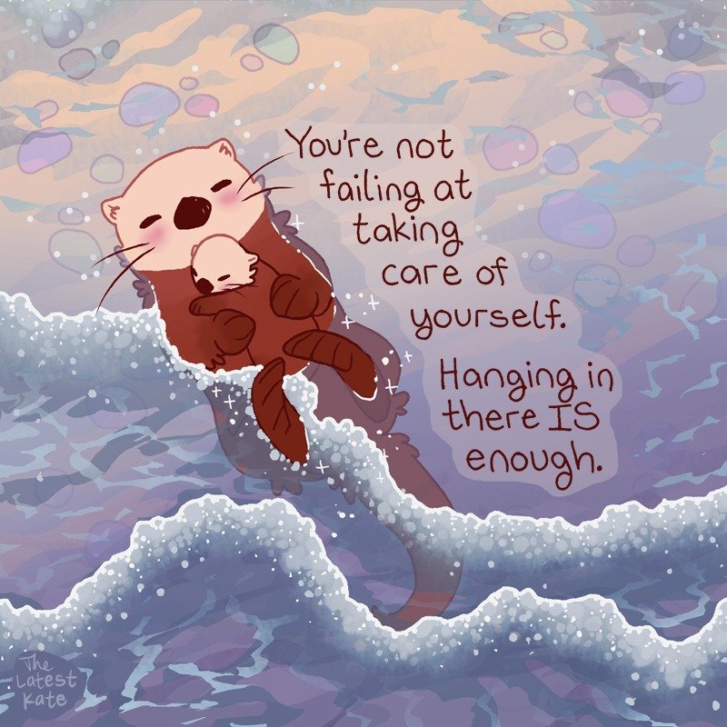 &hearts;
#mentalhealth #reminder #positive #positivity #selfcare #selflove #otterdrawing #cute