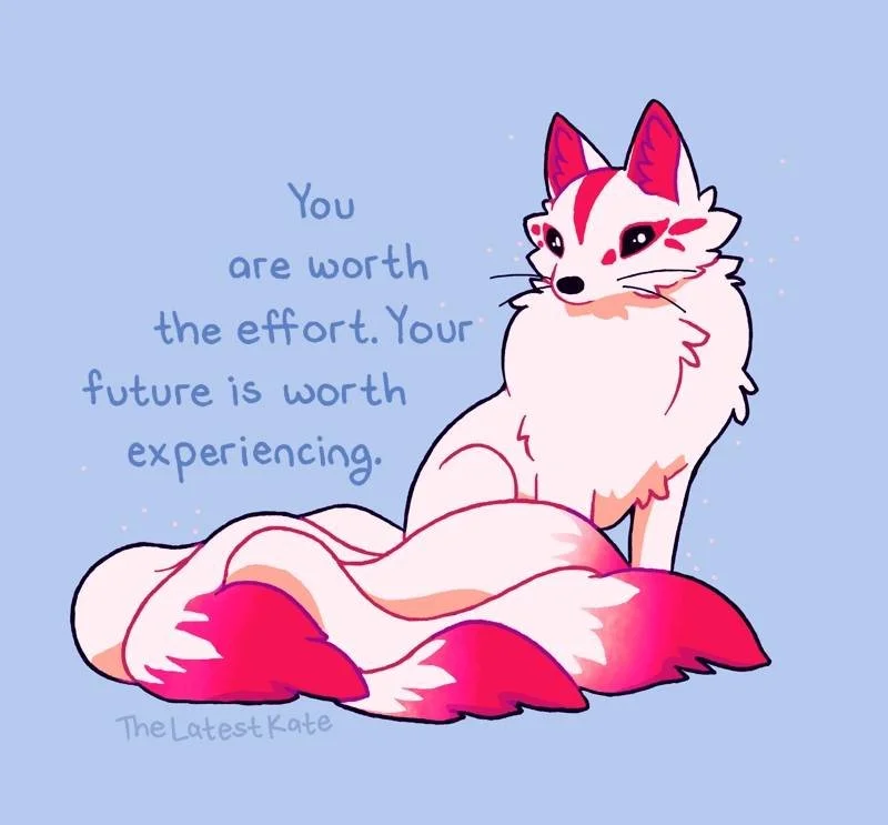 &hearts;
#mentalhealth #depression #encouragement #kitsune