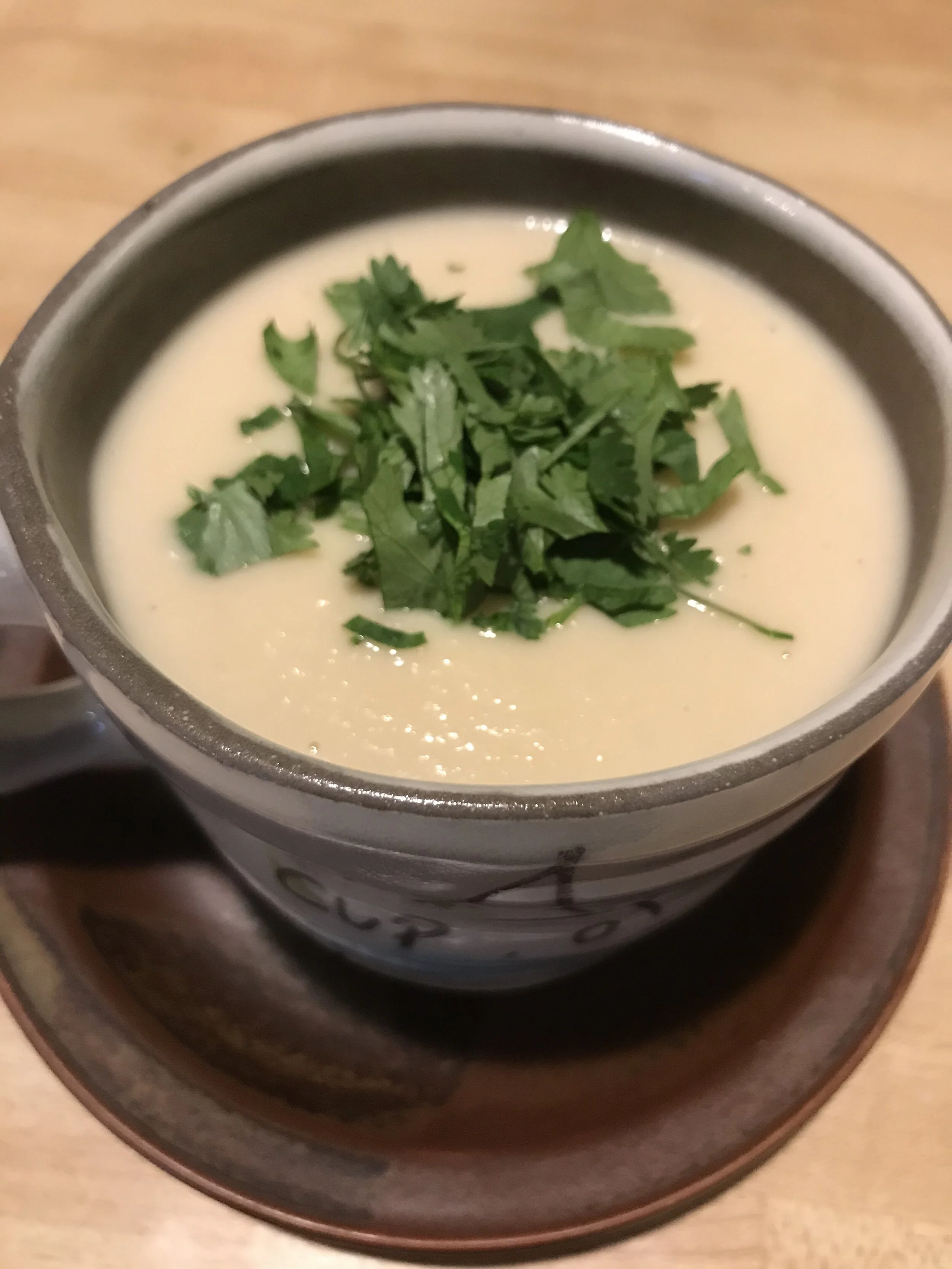 Cashew Celery Root Soup with Leek &amp; Lemon