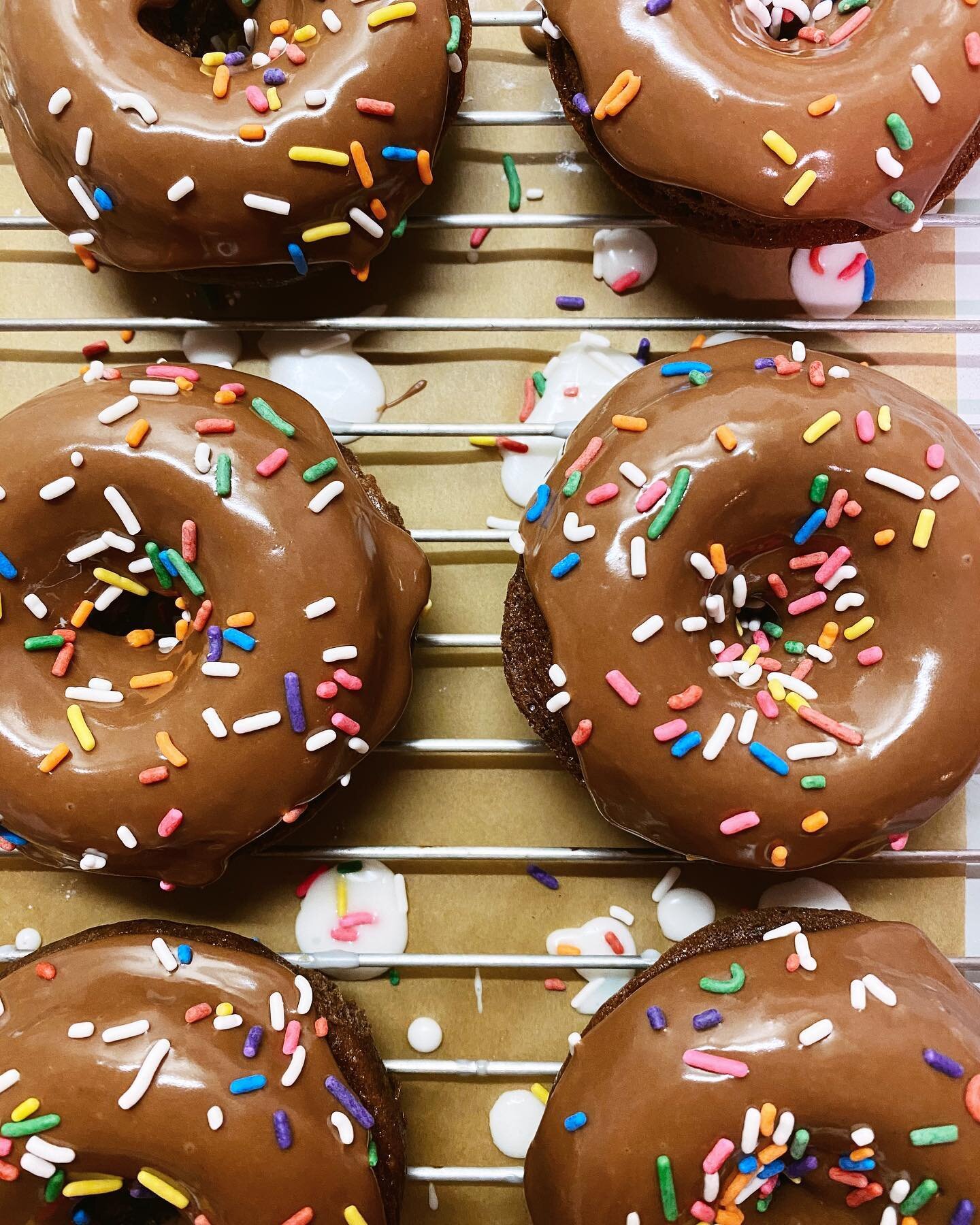 🍩 classic chocolate emoji donut. #chalktoflour #getbakednotfried