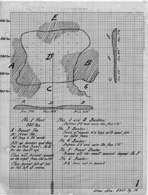 Donald Ross green detail