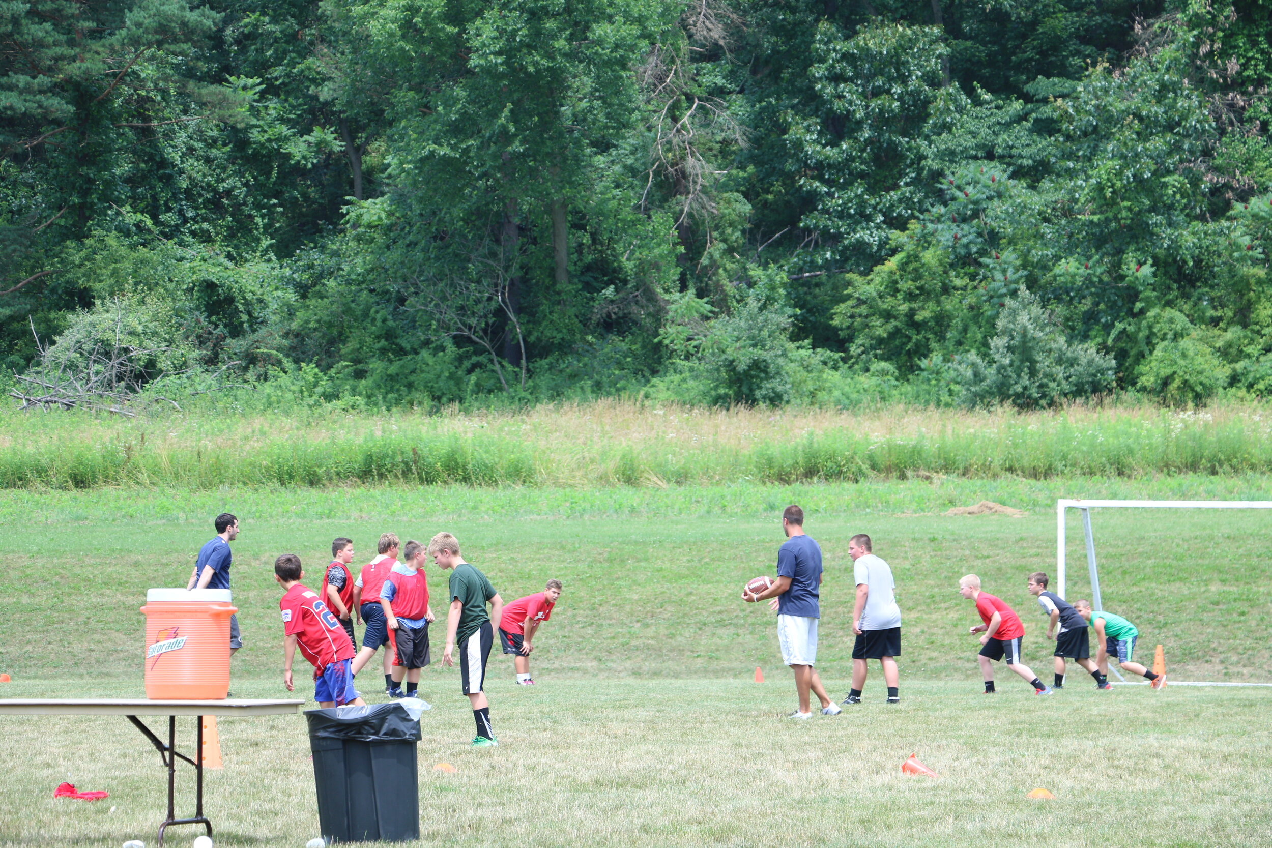 Kids playing flag football