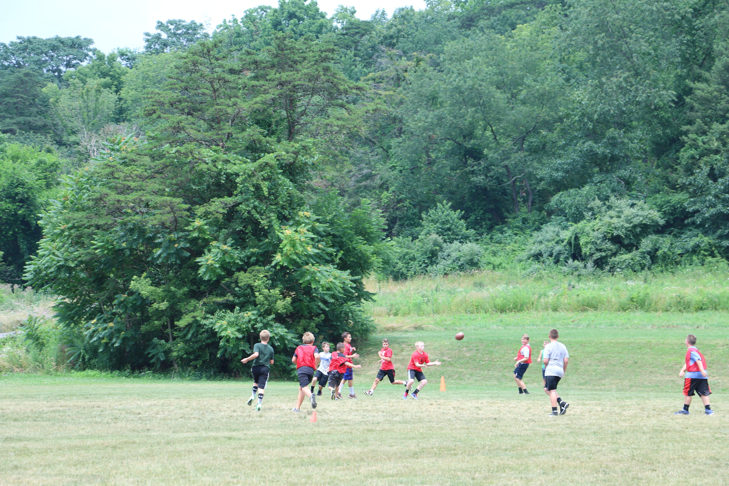 Kids playing flag football