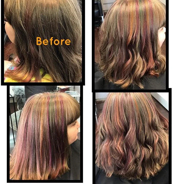 Morgan&rsquo;s fun hair! She calls it Unicorn hair ❤️ @matrix @empowerbeautyco #socultcolor #fantasycolor #fantasycolors