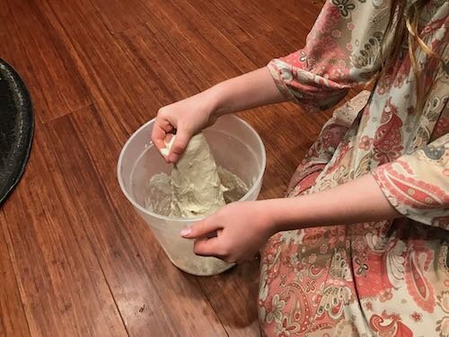 3. Fold (Stretch the dough)