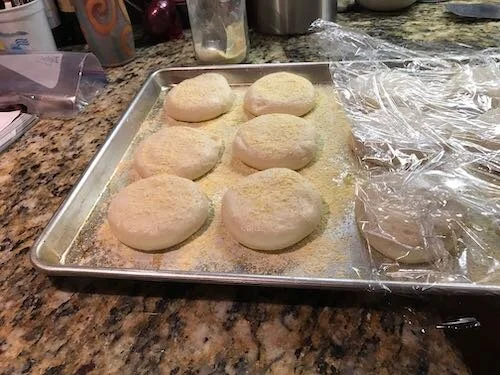 Proofed muffins (in the morning)