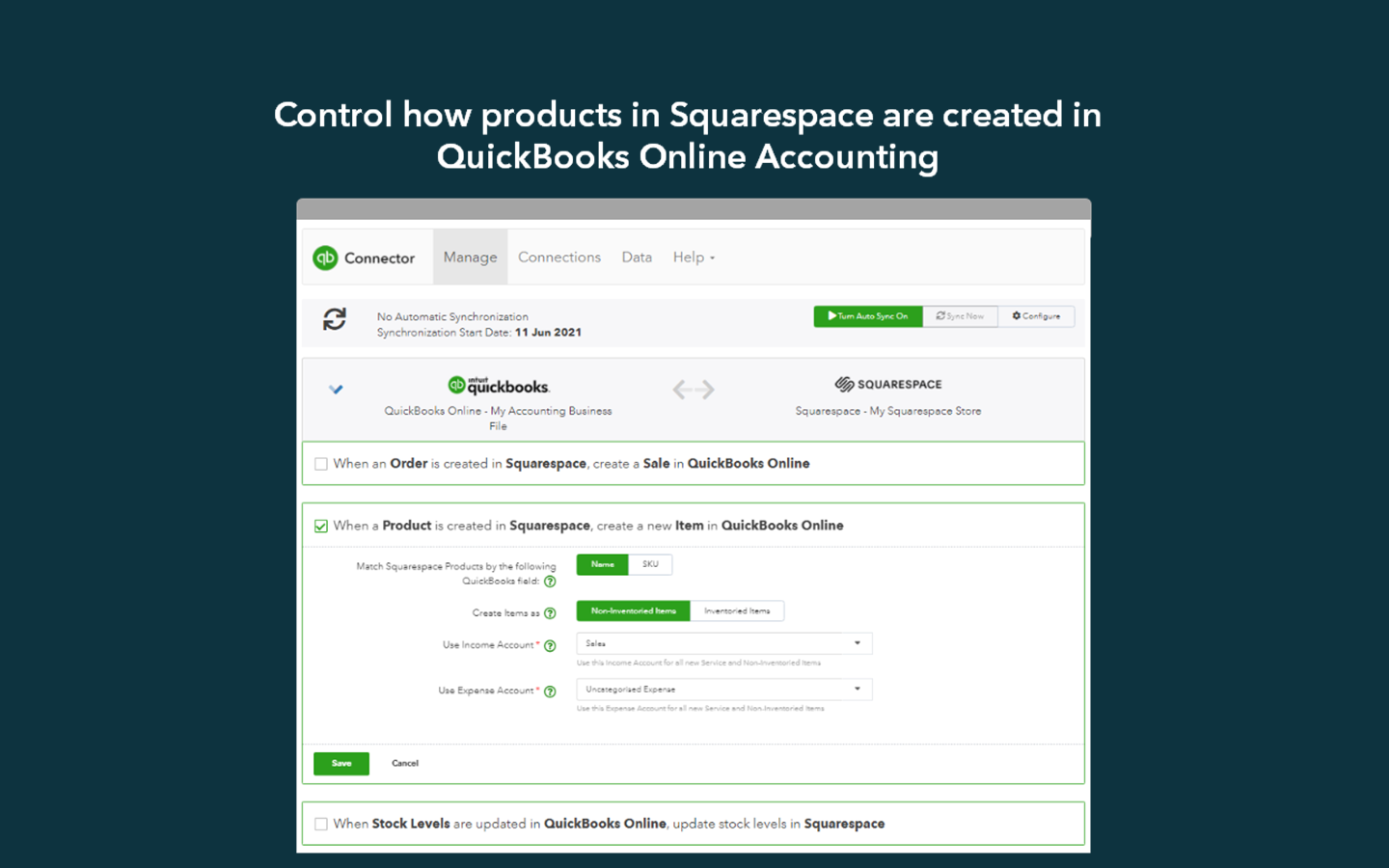 Connect  to Your Accounting Platform for Data Synchronization