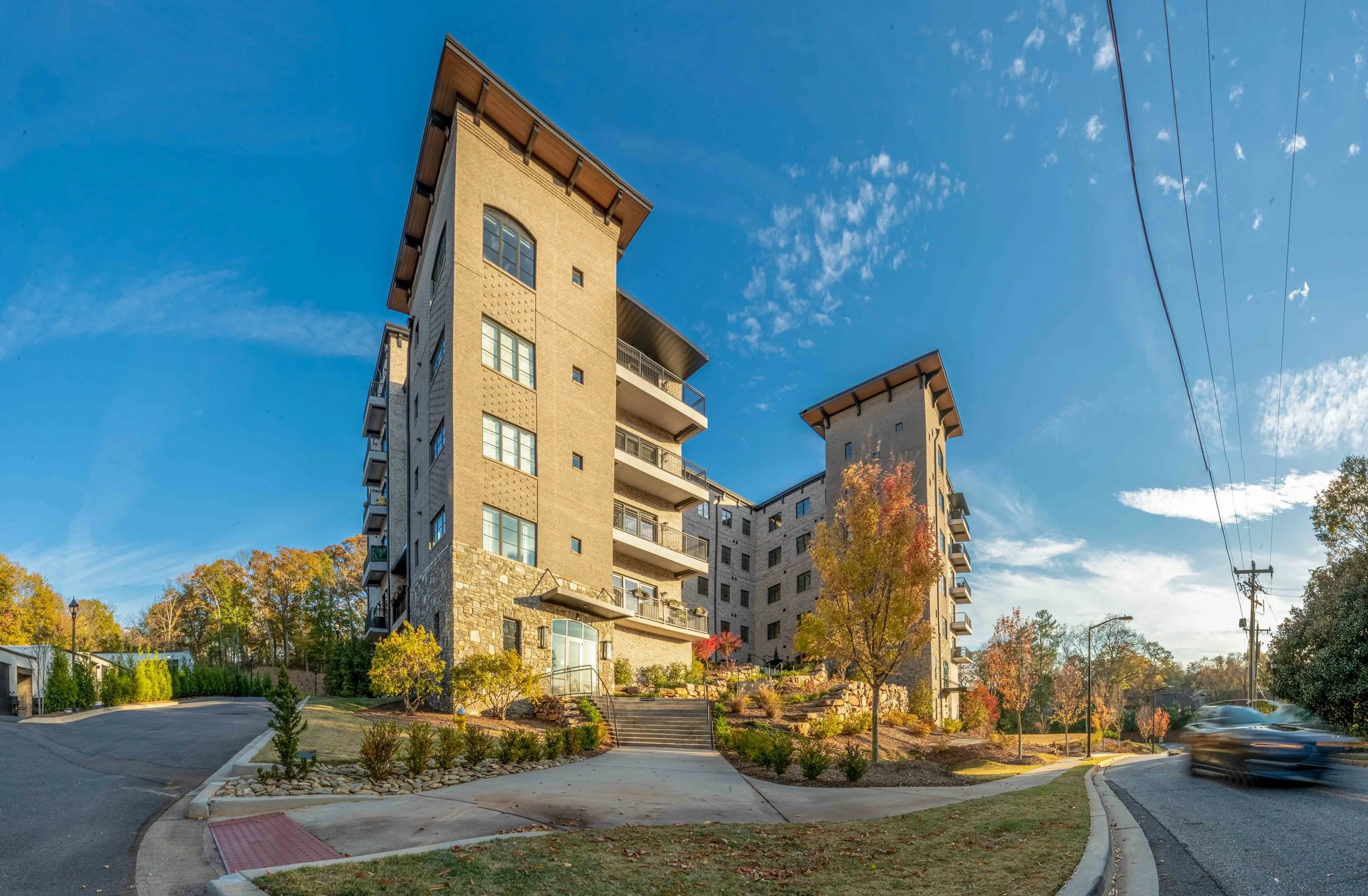 Modern condominium development in downtown Greenville, SC — architectural real estate photography by Weaver Media