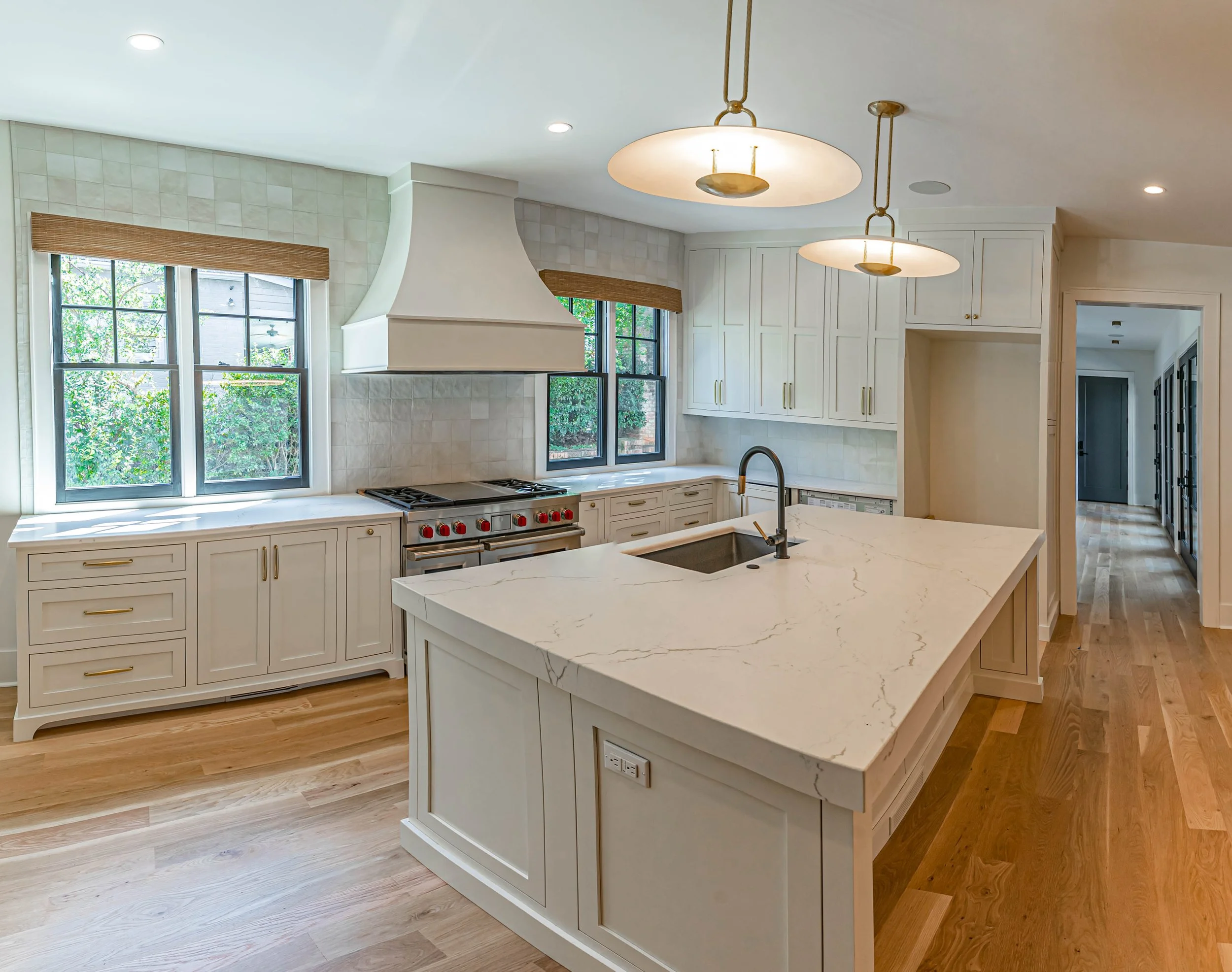 Luxury modern kitchen renovation in Greenville, SC home — residential interior photography by Weaver Media