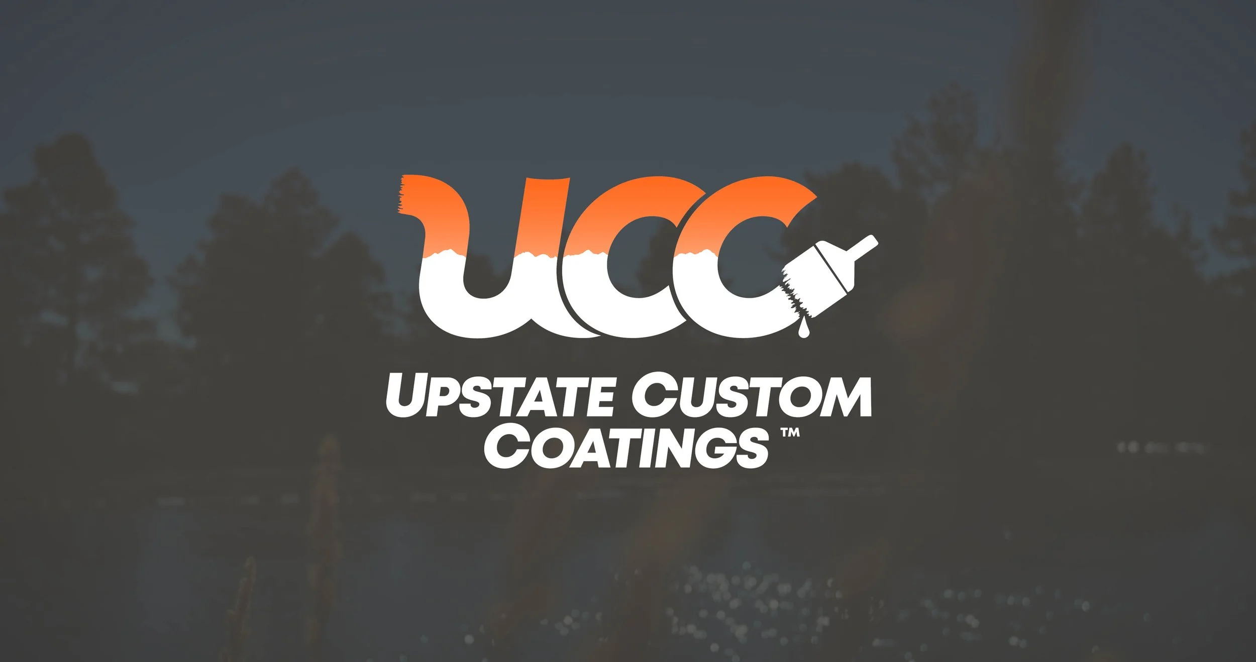 Upstate Custom Coatings logo and brand identity for residential painting company in Greenville, South Carolina