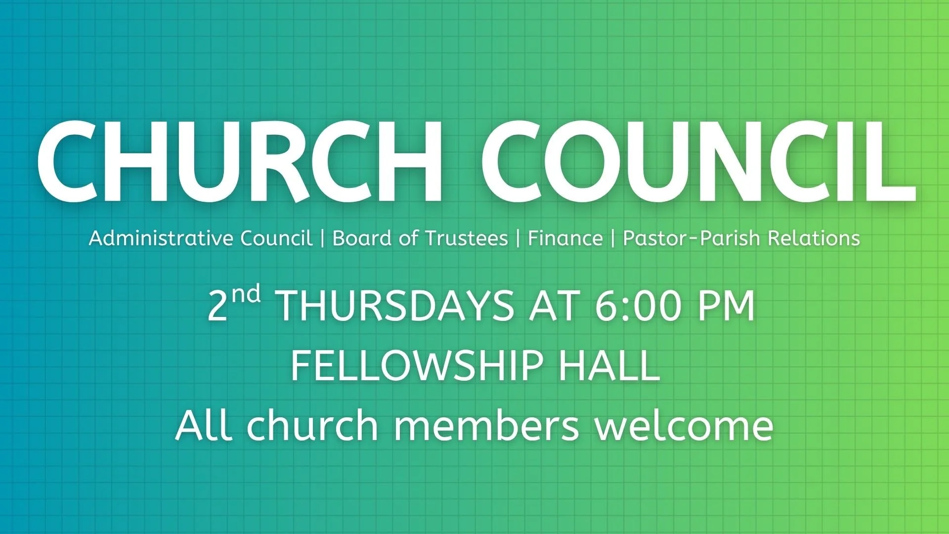 Church Council Weston UMC