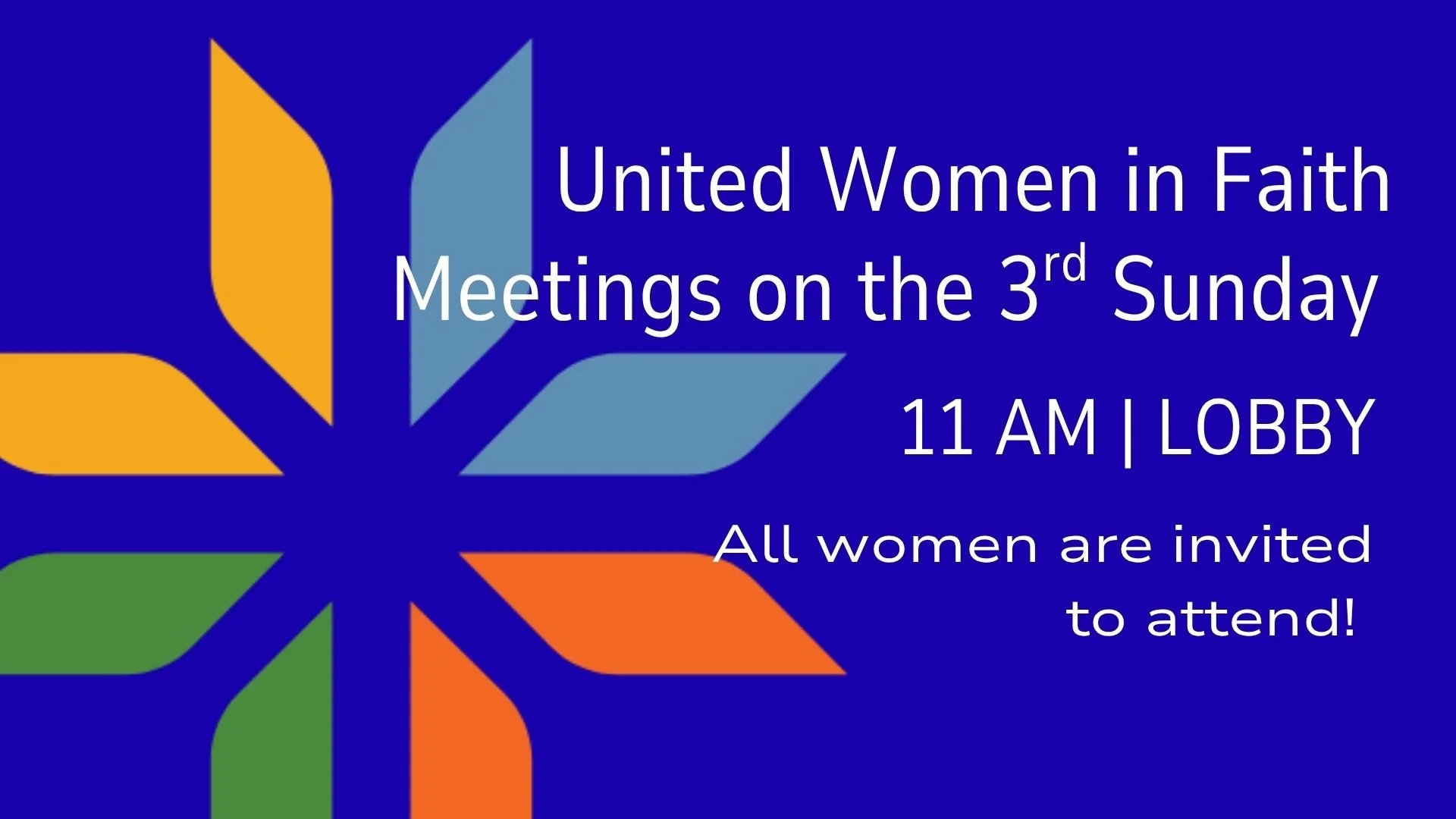 Weston UMC United Women in Faith Meetings